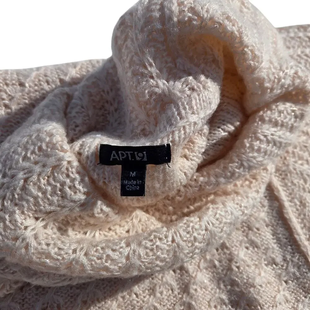 Apt. 9 woman's pink cowl neck sweater size M.